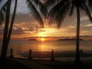 Borneo beach sunset
